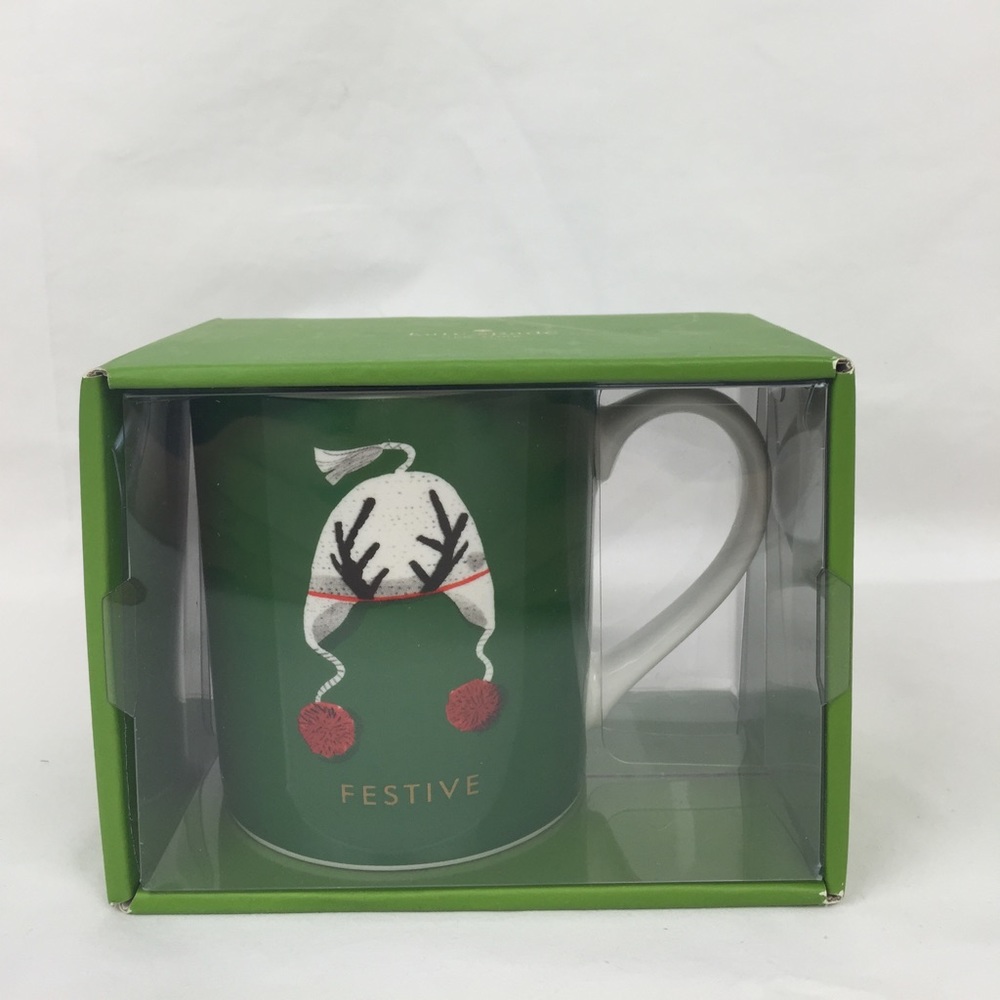 Kate Spade New York festive Christmas mug